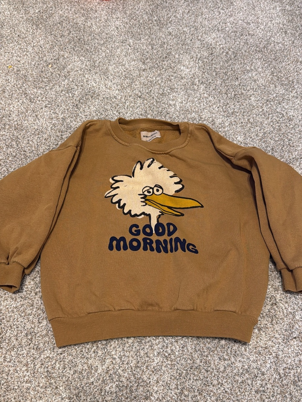 Bobo Choses Caramel Brown Graphic Sweatshirt